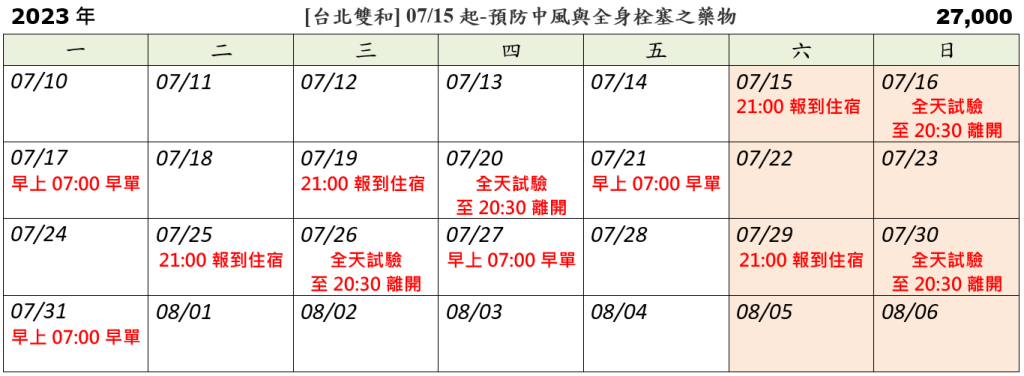 [台北雙和] 07/15起-預防中風與全身栓塞之藥物 (已截止)