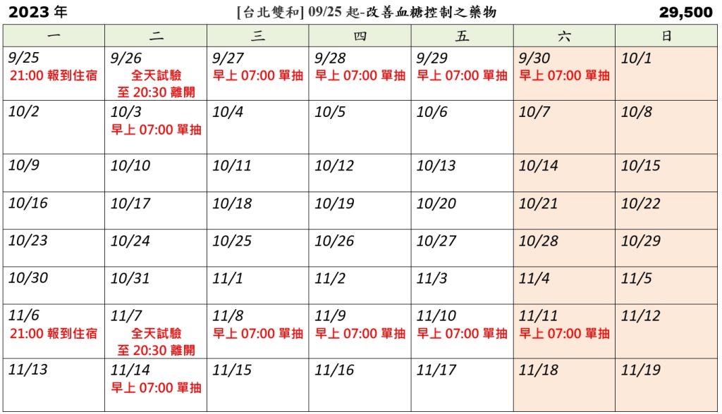 簡易時間表